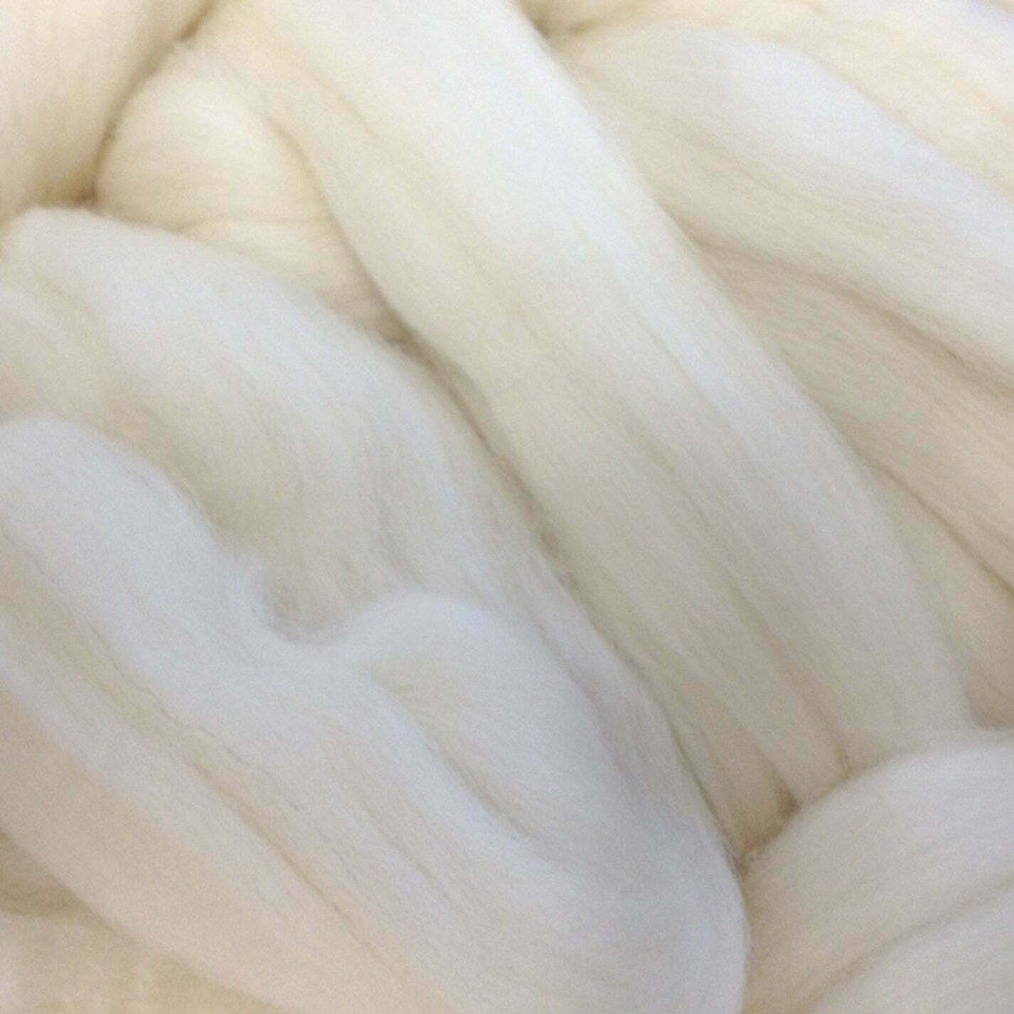 Undyed Natural White Merino Silk Yarn, 3 Ply, 50 Gram, Fingering