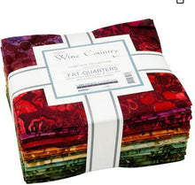 Load image into Gallery viewer, 20 Kaufman Artisan Batik Fat Quarters, FQ-2157-20, Wine Country
