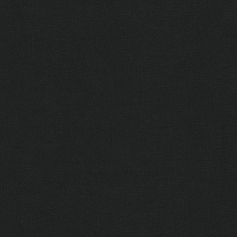 Kaufman Kona Cotton, By The Half Yard, Oeko-Tex Cert., Black 1019