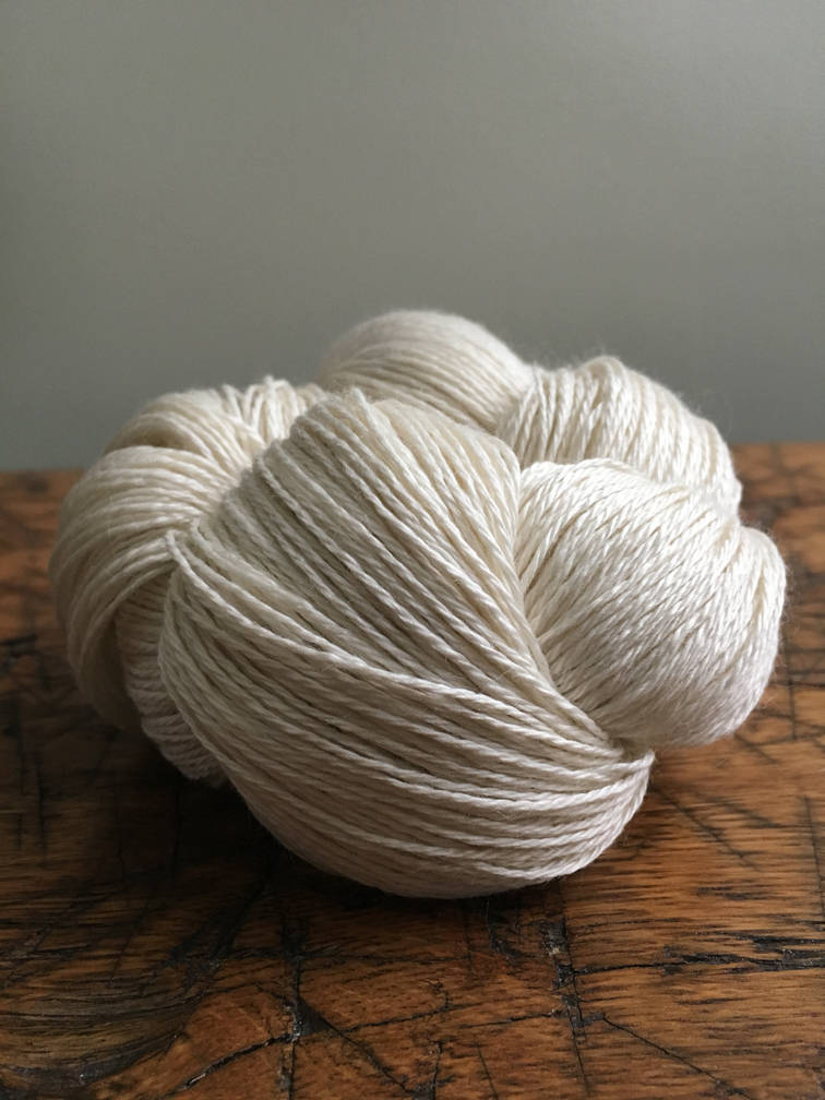 1pc 50g Undyed Silk Cotton Yarn Hand Knitting Yarn Nat White